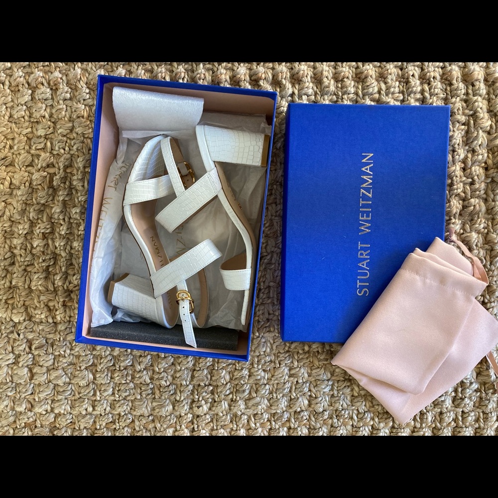 Size 7 Stuart Weitzman Block Heel Sandals new in box